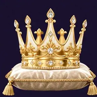 Gold crown on cushion — Tab66