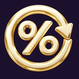 Gold percent symbol — Tab66