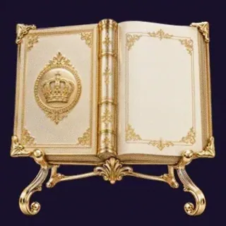 Ornate open book — Tab66