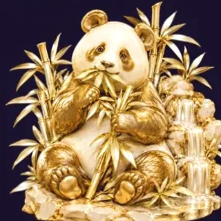 Panda eating bamboo — Tab66