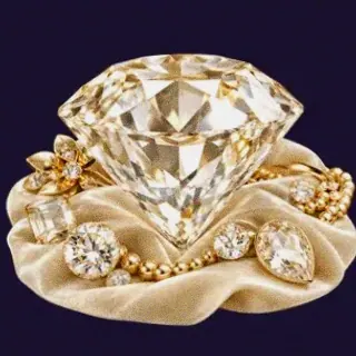 Faceted diamond gemstone — Tab66
