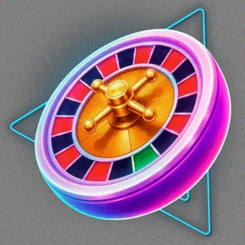 Neon roulette wheel