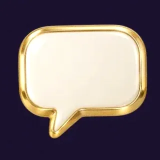 Gold speech bubble — Tab66